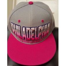 NWOT Premium Headwear Mujers Pink/Gray Philadelphia Pennsylvania Hat Size OSFA  eb-92516965